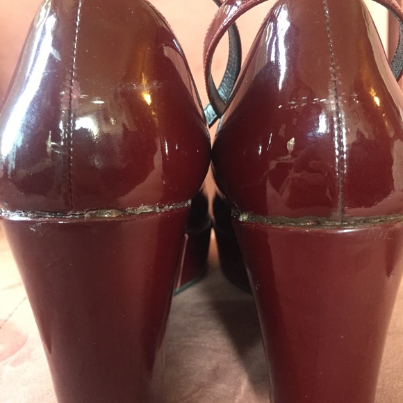 Marc by Marc Jacobs Burgundy Patent Platform Wedge - Picture 5 of 7